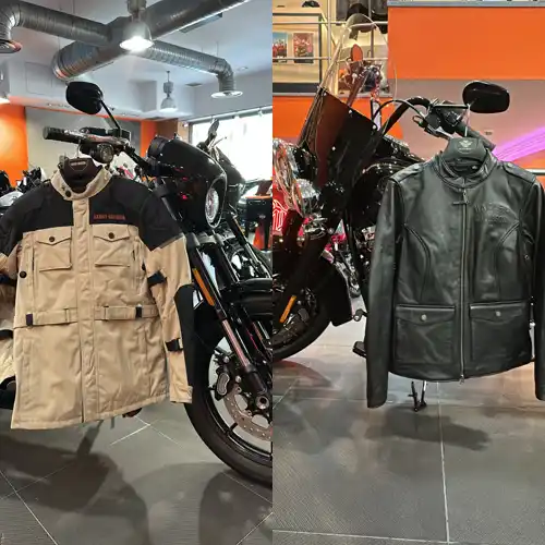 2 chaquetas Harley-Davidson: una de hombre y una de mujer